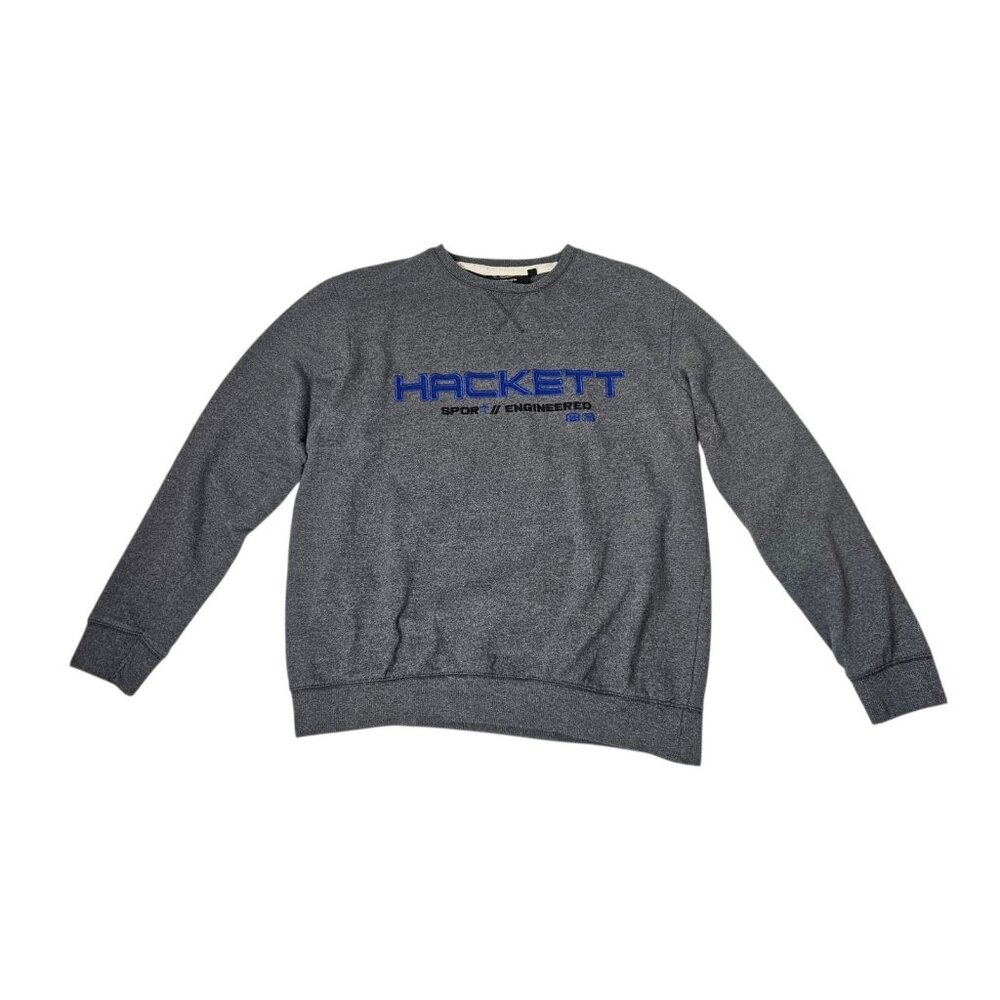 Aston Martin Racing Hackett Sweatshirt Sweater Shirt Embroidered Mens Large Gray